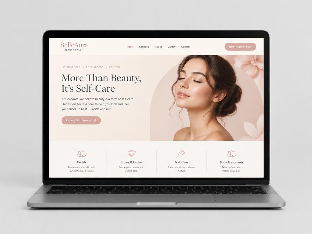 Concepto de diseño: web para Salón de belleza